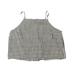 Wild Honey Women’s XL Plaid Tank Button Back Casual Cute Classic